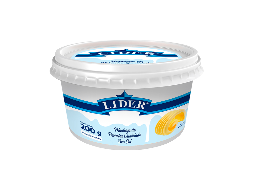 Manteiga de Primeira Qualidade sem sal 200g